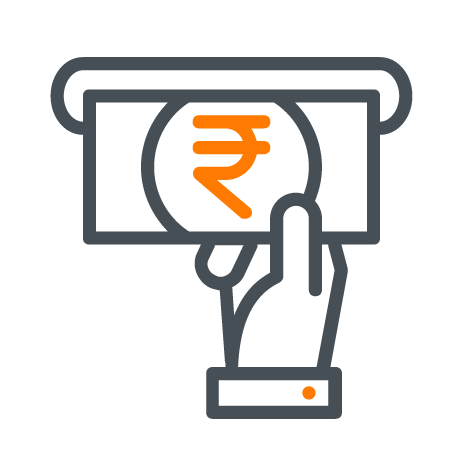 Purnartha's SWP calculator showing the Indian currency exchange rate for financial and retirement planning.